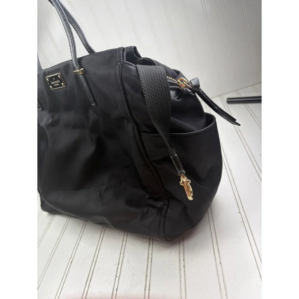 Kate Spade New York Black Nylon Baby Bag Diaper Tote Shoulder Bag
